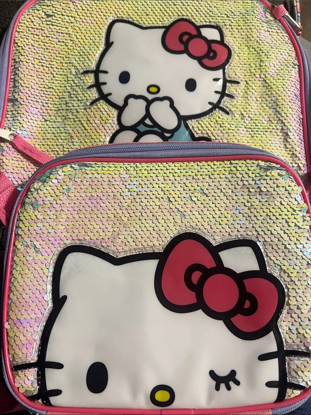 Hello Kitty women  Sequin Backpack - Pink Iridescent